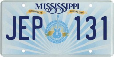 MS license plate JEP131
