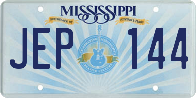 MS license plate JEP144