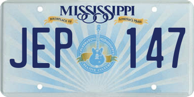 MS license plate JEP147
