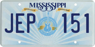 MS license plate JEP151