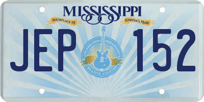 MS license plate JEP152