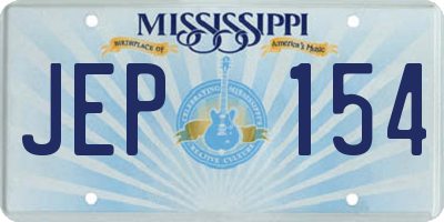 MS license plate JEP154