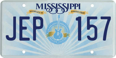 MS license plate JEP157
