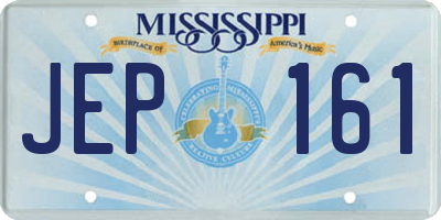MS license plate JEP161