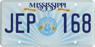 MS license plate JEP168
