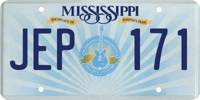 MS license plate JEP171