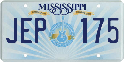 MS license plate JEP175