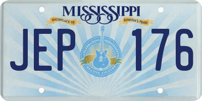 MS license plate JEP176
