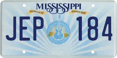 MS license plate JEP184