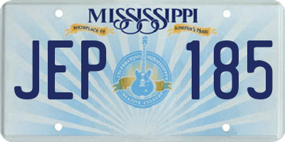 MS license plate JEP185
