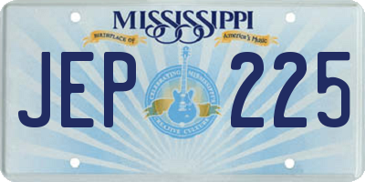MS license plate JEP225