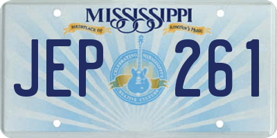 MS license plate JEP261