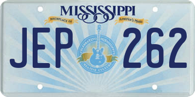 MS license plate JEP262