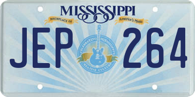 MS license plate JEP264