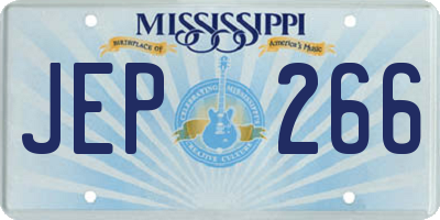 MS license plate JEP266