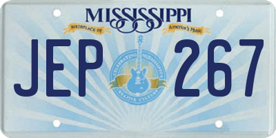 MS license plate JEP267