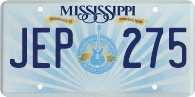 MS license plate JEP275