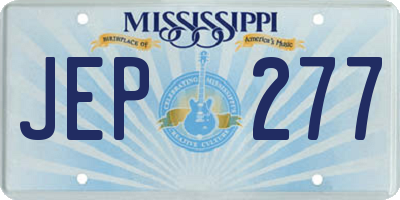 MS license plate JEP277