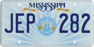 MS license plate JEP282