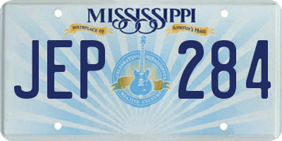 MS license plate JEP284