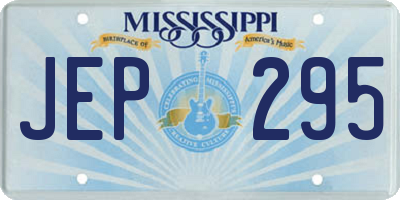 MS license plate JEP295