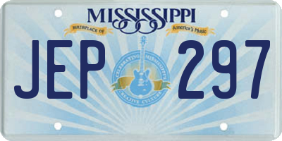 MS license plate JEP297
