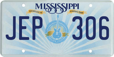 MS license plate JEP306