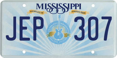 MS license plate JEP307