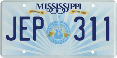 MS license plate JEP311