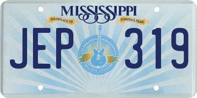 MS license plate JEP319