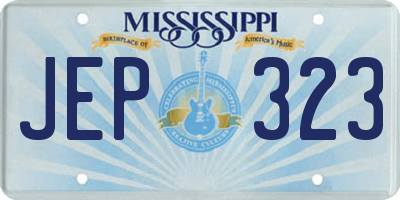 MS license plate JEP323