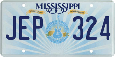 MS license plate JEP324