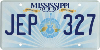 MS license plate JEP327