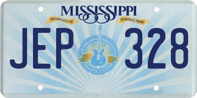 MS license plate JEP328