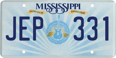 MS license plate JEP331