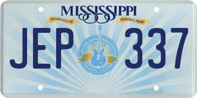 MS license plate JEP337