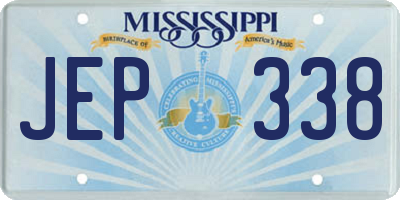 MS license plate JEP338