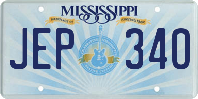 MS license plate JEP340