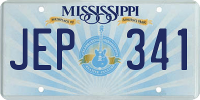 MS license plate JEP341