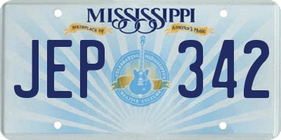 MS license plate JEP342