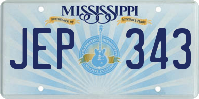 MS license plate JEP343