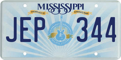 MS license plate JEP344