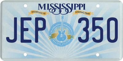 MS license plate JEP350