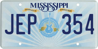 MS license plate JEP354