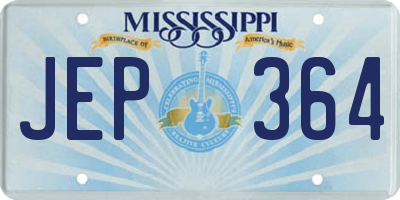 MS license plate JEP364