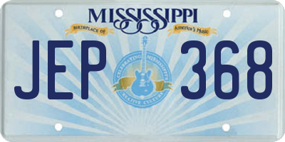 MS license plate JEP368