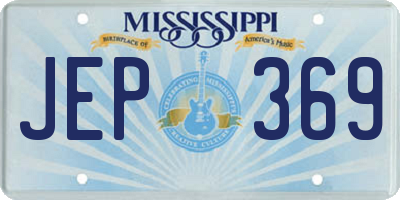 MS license plate JEP369