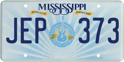 MS license plate JEP373