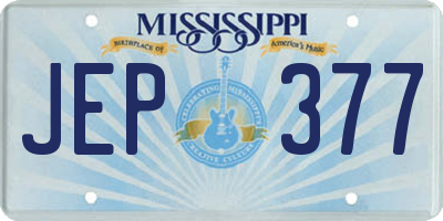 MS license plate JEP377