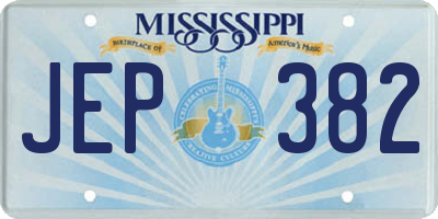 MS license plate JEP382